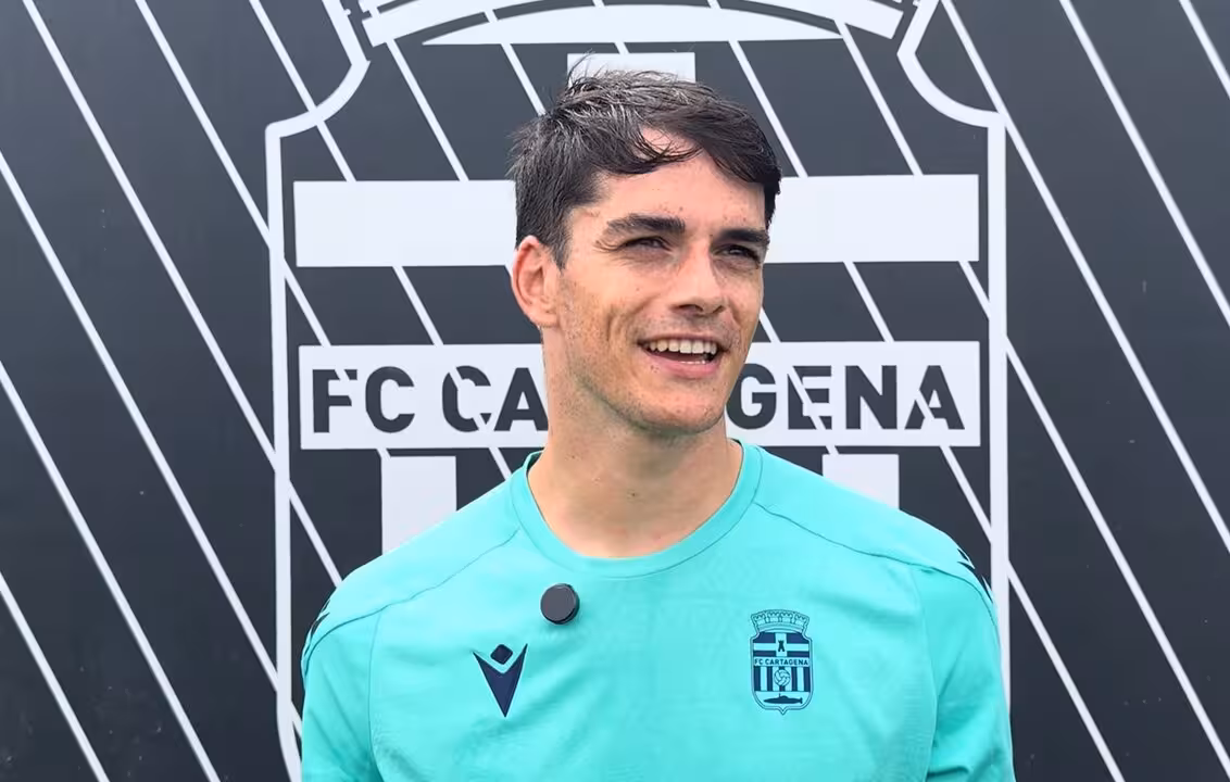 Nil Jiménez habla tras el entrenamiento de este lunes pensando ya en el Hércules/Foto: FCC