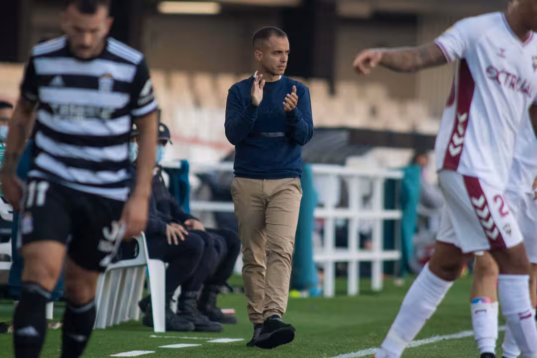 Borja Jiménez en una imagen de archivo durante un encuentro en el Cartagonova/Foto: FC CARTAGENA