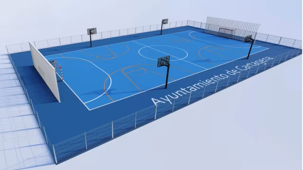 Prototipo en 3D de como quedarán  dichas pistas/Foto: Cartagena.es