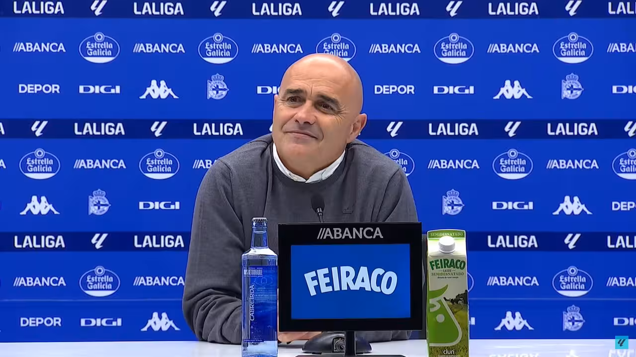 El técnico del equipo coruñés asegura que los suyos dieron todo sobre el césped/LA LIGA HYPERMOTION