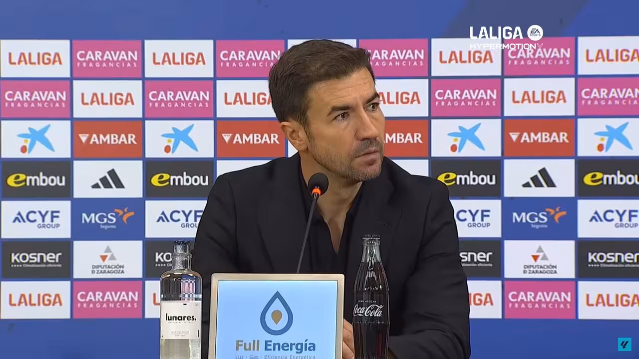 El entrenador del Zaragoza cree que los suyos fueron mejores en todo momento/LA LIGA HYPERMOTION