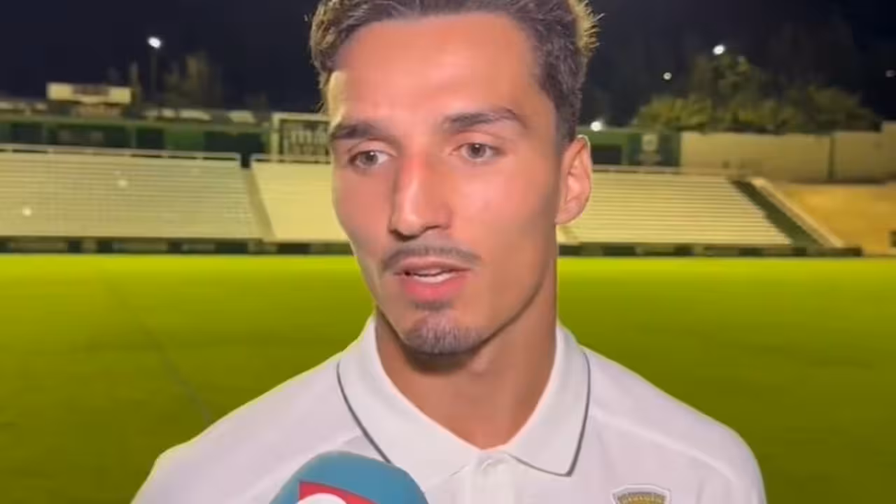 Imanol Baz habla en zona mixta tras el 0-0 del cuadro albinegro en tierras malagueñas/Foto: FCC