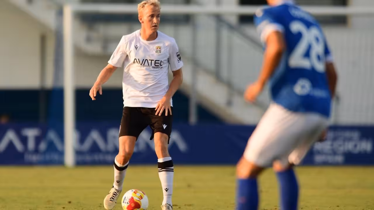 Luca Löhr en un encuentro de esta pretemporada/Foto: FCC