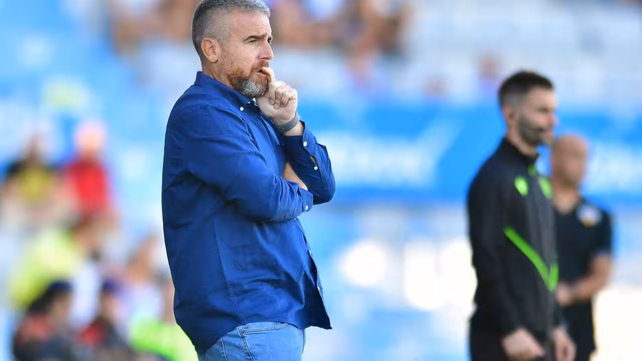 Javi Rey, en el encuentro entre semana ante el Sabadell/Foto: FC CARTAGENA