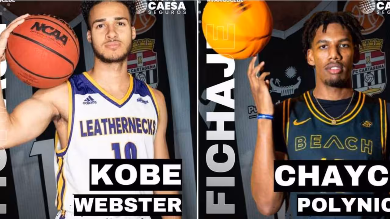 Kobe Webster (izda) y Chayce Polynice (dcha), nuevos refuerzos para el conjunto de Félix Alonso/CAESA CB CARTAGENA