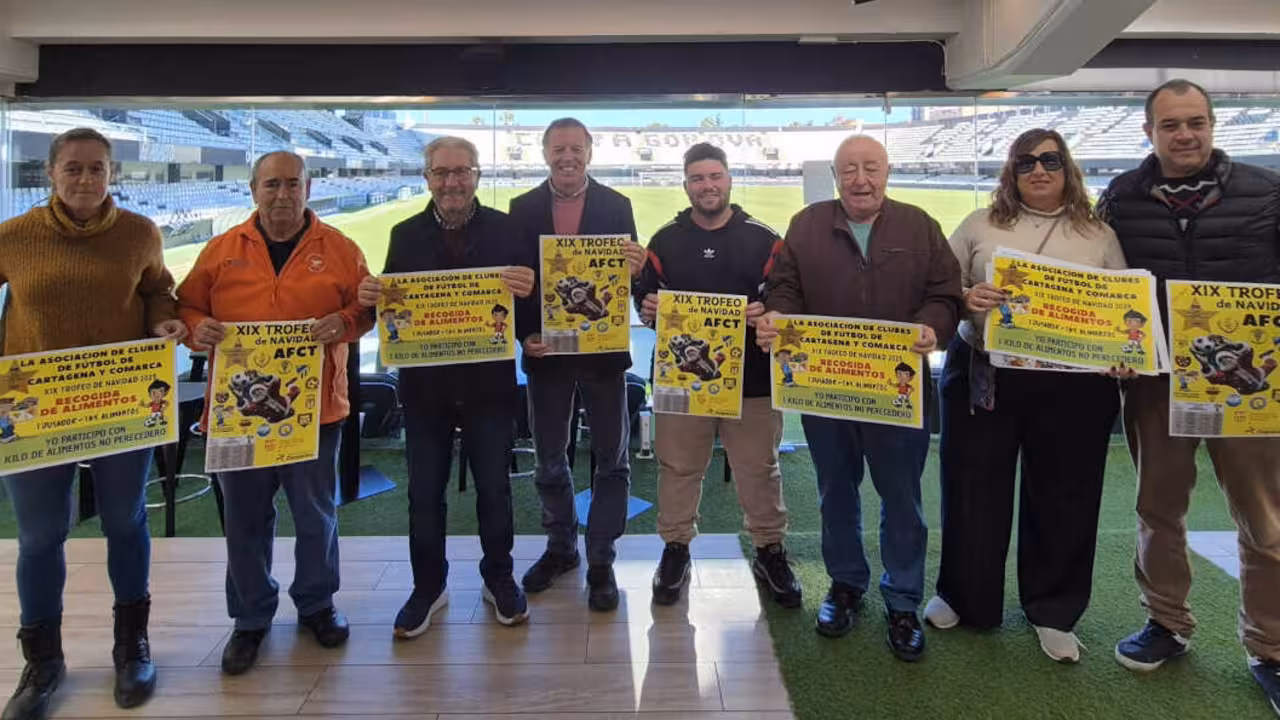 Presentaci&oacute;n del XIX Trofeo de Navidad de f&uacute;tbol base de la AFCT/Foto: CARTAGENA.ES