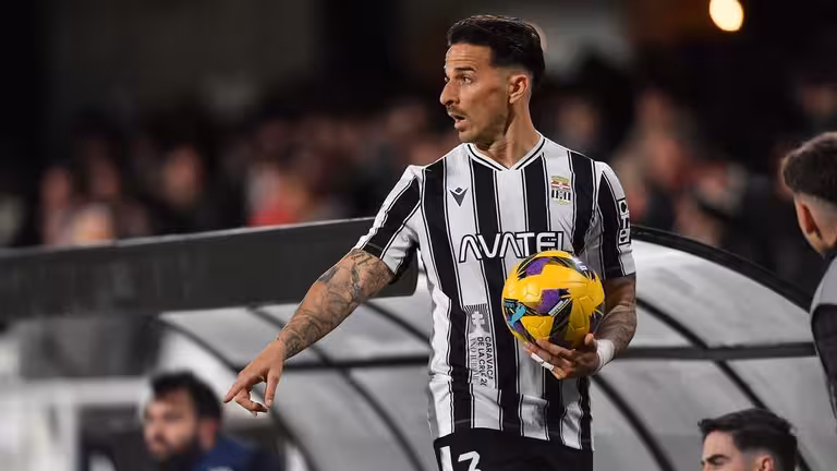 R&iacute;os Reina durante su corta etapa en el equipo albinegro/Foto: FC CARTAGENA