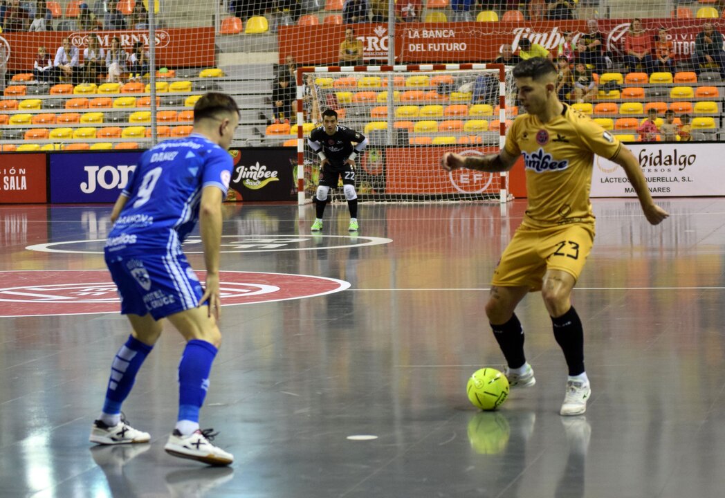 Imagen del duelo de la primera vuelta disputado en el Palacio de los Deportes de Cartagena y que acabó en tablas/FOTO: ManzanaresFútbolSala