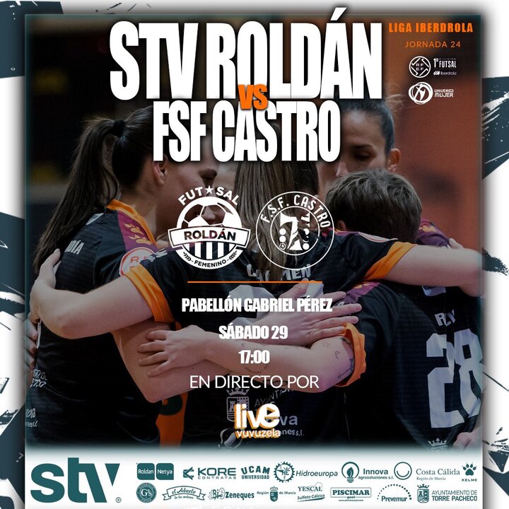 Cartel del encuentro que se disputa este sábado en el Pabellón Gabriel Pérez/STV ROLDÁN