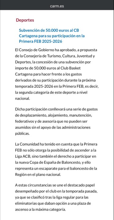 COMUNBICADO CARM
