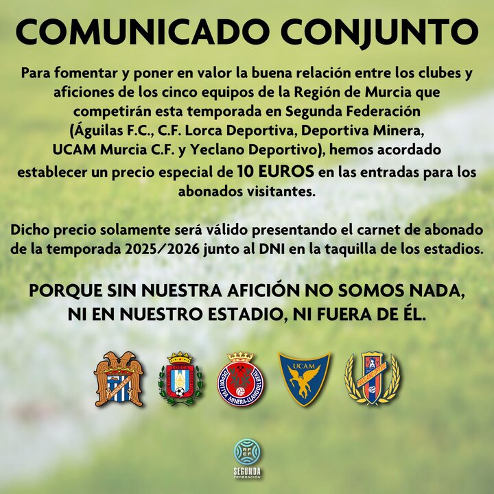 ---COMUNICADO ENTRADAS 10 EUROS