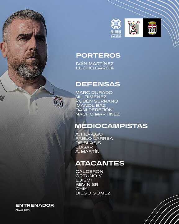 Convocatoria de Javi Rey, condicionado por las bajas de Carrascal, Sánchez, Vélez y Chuca/FCC