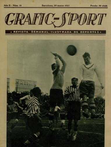 La revista Grafic-Sport hablando del encuentro entre barceloneses y cartageneros/Foto: ARCHIVO MUNICIPAL DE CARTAGENA