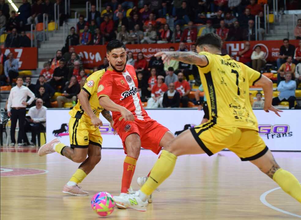 Jimbee logró el pase a los cuartos de final tras un encuentro de muchas alternativas/Foto: JIMBEE CARTAGENA